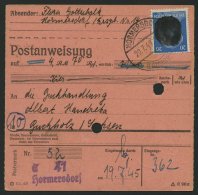 SÄCHSISCHE SCHWÄRZUNGEN AP 791I BRIEF, HORMERSDORF, 20 Pf. Auf Postanweisung, Gruppe 2!, Pracht - Otros & Sin Clasificación