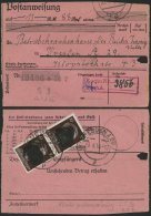 SÄCHSISCHE SCHWÄRZUNGEN AP 826I Paar BRIEF, AUE/SACHSEN, 10 Pf. Im Senkrechten Paar Rückseitig Auf Konto- - Otros & Sin Clasificación