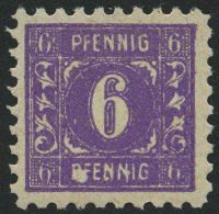 MECKLENBURG-VORPOMMERN 9aXI **, 1945, 6 Pf. Dunkelrotviolett Mit Abart Großer Fleck An PF Von Unterem Pfennig Sowi - Altri & Non Classificati