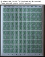 BERLIN UND BRANDENBURG 1AB **, 1945, 5 Pf. Schwärzlichgelbgrün, Durchstochen, In 5 Bogen (à 100): AII, - Other & Unclassified