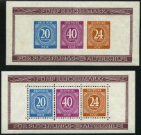 ALLIIERTE BES. Bl 12A/B **, 1946, Blockpaar Briefmarken-Ausstellung, Pracht, Mi. 120.- - Altri & Non Classificati