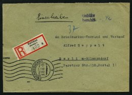 ALL. BES. GEBÜHR BEZAHLT ZWICKAU (SACHS) 1, 8.2.46, Kleiner L2 Gebühr Bezahlt, Handschriftlich 42, Auf Einschr - Other & Unclassified