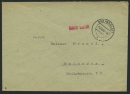 ALL. BES. GEBÜHR BEZAHLT HOF (SAALE), 5.12.45, Roter L1 Gebühr Bezahlt, Brief Feinst - Other & Unclassified