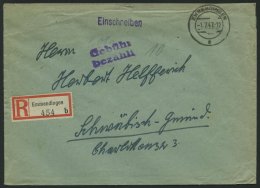 ALL. BES. GEBÜHR BEZAHLT EMMENDINGEN, 1.7.47, Violetter L2 Gebühr Bezahlt, Einschreibbrief über 20 G., Fe - Andere & Zonder Classificatie