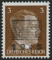 NETZSCHKAU-REICHENBACH 2P **, Probedruck: 1945, 3 Pf. Mit Aufdruck Von 12 Waagerechten Streifen Und 1945, Pracht, Gepr. - Private & Local Mails