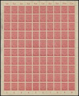 NAUMBURG 6I,II **, 1946, 12 Pf. Kinderhilfe Im Vollständigen Bogen (100), Dabei In Der Mitte 10 Senkrechte Kehrdruc - Private & Lokale Post