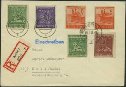 MEISSEN 35-38B,35A,37BI BRIEF, 1946, Wiederaufbau, Ungezähnt, Dazu 8 Pf. Mit Abart Zuschlagswert 82 Statt 32 Und 5 - Private & Local Mails