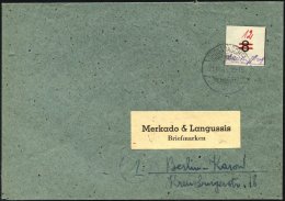 GROSSRÄSCHEN-VORLÄUFER V 26U BRIEF, 1945, 12 Pf. Rot, Ungezähnt, Prachtbrief, Gepr. Zierer, Mi. 800.- - Private & Lokale Post
