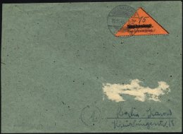 GROSSRÄSCHEN-VORLÄUFER V 2AI BRIEF, 1945, 15 Pf. Schwarz Auf Bräunlichrot, Nachnahme In Antiqua, Auf Brie - Private & Local Mails