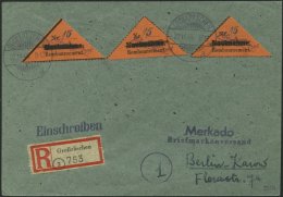 GROSSRÄSCHEN-VORLÄUFER V 2AI BRIEF, 1945, 15 Pf. Schwarz Auf Bräunlichrot, Gezähnt, Nachnahme In Ant - Private & Lokale Post