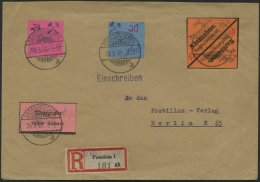 GROSSRÄSCHEN-VORLÄUFER V 1F,V 2IV Paar BRIEF, 1946, 10 Pf. Wertpaket Mit Abart Wertangabe Fehlend Und 15 Pf. S - Private & Lokale Post