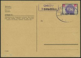 FREDERSDORF Sp 227 BRIEF, 1945, 6 Pf., Rahmengröße 28x19 Mm, Große Wertziffern, Leer Gestempelt Auf Kar - Correos Privados & Locales