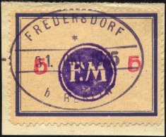 FREDERSDORF Sp 170F BrfStk, 1945, 5 Pf., Rahmengröße 43x31.5 Mm, Große Wertziffern, Mit Abart Wertziffe - Private & Lokale Post