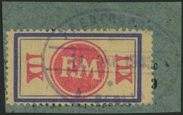 FREDERSDORF Sp 164F BrfStk, 1945, XII Pf., Rahmengröße 38x21 Mm, Mit Abart Aufdruck Mittelrosa, Prachtbriefst - Postes Privées & Locales