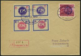 FREDERSDORF 26 BRIEF, 1945, 12 Pf. Volkssturm Mit 5 - XII Pf., Rahmengröße 31x23 Mm, Große Wertziffer, - Private & Local Mails