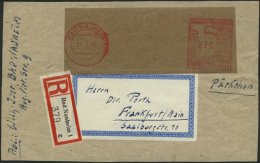 BAD NAUHEIM III BRIEF, 1946, 70 Pf. Freistempler Barfrankatur Auf Einschreib-Päckchen-Vorderseite, Pracht, Gepr. Zi - Private & Lokale Post