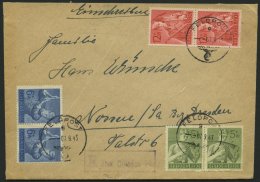 FELDPOST II. WK BELEGE 1943, Durch Feldpost Beförderte Eingeschriebene Briefsendung Mit Provisorischem Einschreibe- - Occupation 1938-45