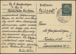 FELDPOST II. WK BELEGE P 226 BRIEF, 1937, 6 Pf. Graugrün Ganzsachen-Manöverkarte Mit Absender Flieger 5/Fea 12 - Occupazione 1938 – 45