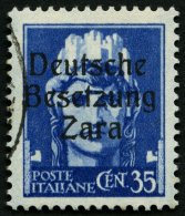 ZARA 7 O, 1943, 35 C. Blau, Type I, Pracht, Gepr. Ludin, Mi. 550.- - Occupazione 1938 – 45