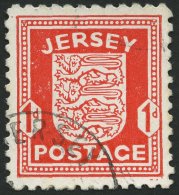 JERSEY 2z O, 1941, 1 P. Rot, Gestrichenes Papier, Pracht, Gepr. Möhle, Mi. 120.- - Ocupación 1938 – 45