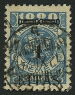 MEMELGEBIET 182I O, 1923, 1 L. Auf 1000 M. Grünlichblau, Type I, Kleiner Eckbug Sonst Pracht, Gepr. Huylmans, Mi. 1 - Memel (Klaipeda) 1923