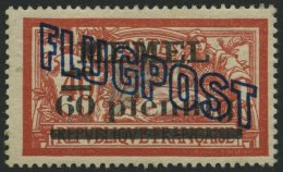 MEMELGEBIET 40Ix *, 1921, 60 Pf. Auf 40 C., GC-Papier, Falzrest, Pracht, Mi. 120.- - Memel (Klaïpeda) 1923