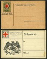 FELDPOST I.WK 1914, 2 Verschiedene Ungebrauchte Feldpostkarten Mit 2 Heller-Vignette (Eindruck) Und 2 Kreuzpfennig-Vigne - Usati