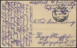 LETTLAND 1065 BRIEF, K.D. FELDPOSTEXP. DER 6. RES. DIV., 29.11.15, Auf Ansichtskarte (Mitau) Nach Leipzig, Mit Feldposta - Latvia