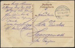 LETTLAND 768 BRIEF, K.D. FELDPOSTEXPED. DER 88. INFANTERIE-DIV. A, 12.11.16, Auf Ansichtskarte (Grüße An Die - Lettonia