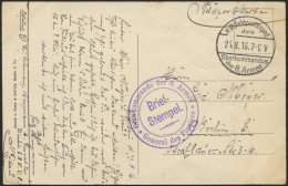 LETTLAND 86 BRIEF, K.D. FELDPOSTEXPED. DES OBERKOMMANDOS DER 8. ARMEE, 24.8.16, Auf Ansichtskarte (Waldlager) Von Mitau - Lettonie