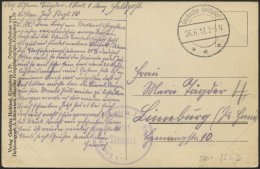 DT. FP IM BALTIKUM 1914/18 22. Landwehr-Division Der Feldpoststation 380 Zugeteilt, 26.6.17, Mit Tarnstempel DEUTSCHE FE - Lettonie