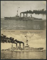 MSP VON 1914 - 1918 S.M.S. Prinz Adalbert, 2 Verschiedene Ansichtskarten, Pracht - Maritiem