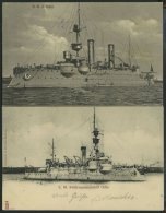 MSP VON 1914 - 1918 S.M.S. Odin, 2 Verschiedene Gebrauchte Ansichtskarten, Pracht - Maritiem