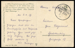 MSP VON 1914 - 1918 235 (2. Halbflottille Der Handelsschutzflottille), 2.4.1917, Feldpost-Künstlerkarte Nach Charlo - Marítimo