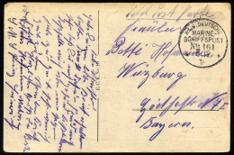 MSP VON 1914 - 1918 161 (Panzerkreuzer PRINZ HEINRICH), 8.12.1916, Feldpost-Ansichtskarte (Leuchtturm Bei Friedrichsort) - Maritiem
