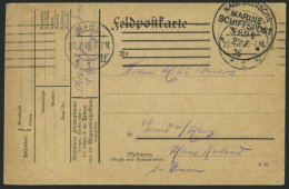 MSP VON 1914 - 1918 94 (Großer Kreuzer FREYA), 22.7.1916, Feldpostkarte Von Bord Der Freya, Pracht - Maritiem