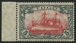 TOGO 23IA **, 1915, 5 M. Grünschwarz/karminrot, Friedensdruck, Mit Wz., Postfrisch, Pracht, Mi. 140.- - Togo