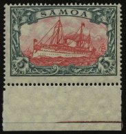 SAMOA 23IIA **, 1919, 5 M. Grünschwarz/dunkelkarmin, Mit Wz., Kriegsdruck, Gezähnt A, Pracht, Mi. 200.- - Samoa