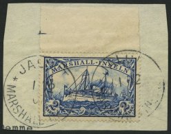 MARSHALL-INSELN 23 BrfStk, 1901, 2 M. Schwärzlichblau, Oberrandstück, Prachtbriefstück, Mi. (140.-) - Isole Marshall