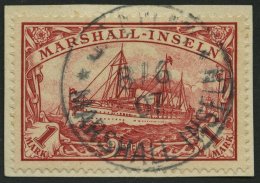 MARSHALL-INSELN 22 BrfStk, 1901, 1 M. Rot, Prachtbriefstück, Mi. 100.- - Marshall