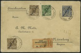 MARSHALL-INSELN 4II,7a BRIEF, 1901, 20 Pf. Berliner Ausgabe Mit 2x 3 Pf. (ein Wert Mängel) Und 5 Pf. Auf Leicht &uu - Isole Marshall