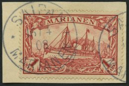 MARIANEN 16 BrfStk, 1901, 1 M. Rot, Prachtbriefstück, Mi. (85.-) - Islas Maríanas