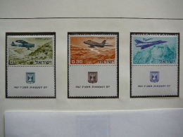 Israel 1967 MNH # Mi. 387/9 Planes - Unused Stamps (without Tabs)