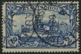 KIAUTSCHOU 15 O, 1901, 2 M. Schwärzlichblau, Stempel KAUMI, Feinst (kleine Rückseitige Aufrauhung), Mi. 130.- - Kiaochow