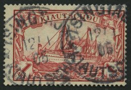 KIAUTSCHOU 14 O, 1901, 1 M. Rot, Etwas Dezentriert, Pracht, Mi. 110.- - Kiautchou