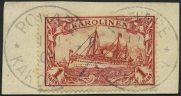 KAROLINEN 16 BrfStk, 1900, 1 M. Rot, Stempel PONAPE, Prachtbriefstück, Signiert, Mi. (70.-) - Isole Caroline