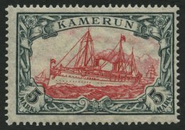 KAMERUN 25IIB **, 1919, 5 M. Grünschwarz/rotkarmin, Mit Wz. Kriegsdruck, Gezähnt B, Postfrisch, Pracht, Mi. 12 - Cameroun