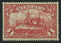 KAMERUN 24IIB **, 1919, 1 M. Dunkelkarminrot, Mit Wz., Kriegsdruck, Gezähnt B, Postfrsich, Pracht, Mi. 55.- - Cameroun