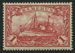 KAMERUN 24IIB **, 1919, 1 M. Dunkelkarminrot, Mit Wz., Kriegsdruck, Gezähnt B, Postfrsich, Pracht, Mi. 55.- - Camerun