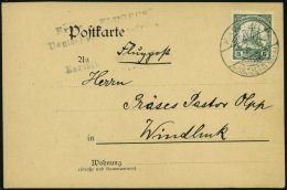 DSWA 25 BRIEF, 21.5.1914, 5 Pf. Grün Auf Karte Mit Stempel KARIBIB Und Nebenstempel Erste Flugpost Deutsch * S&uuml - German South West Africa